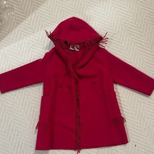 Il Gufo Red/pink Cape Coat
